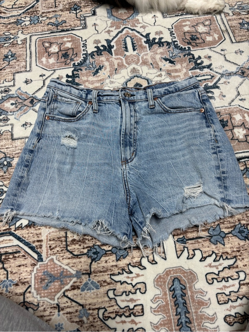 Silver Jeans Light Blue Distressed Denim Cutoff Shorts